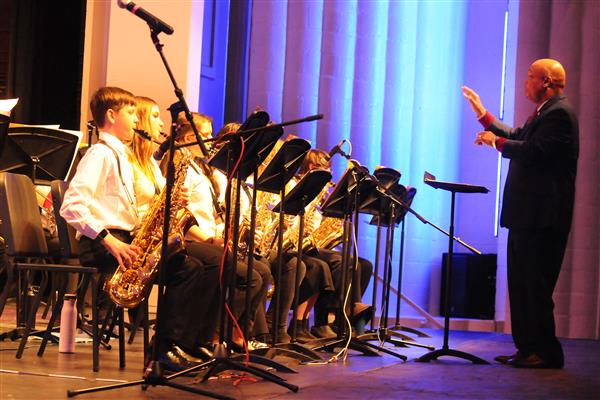 Students performing at the 2023-2024 All County Jazz Concert